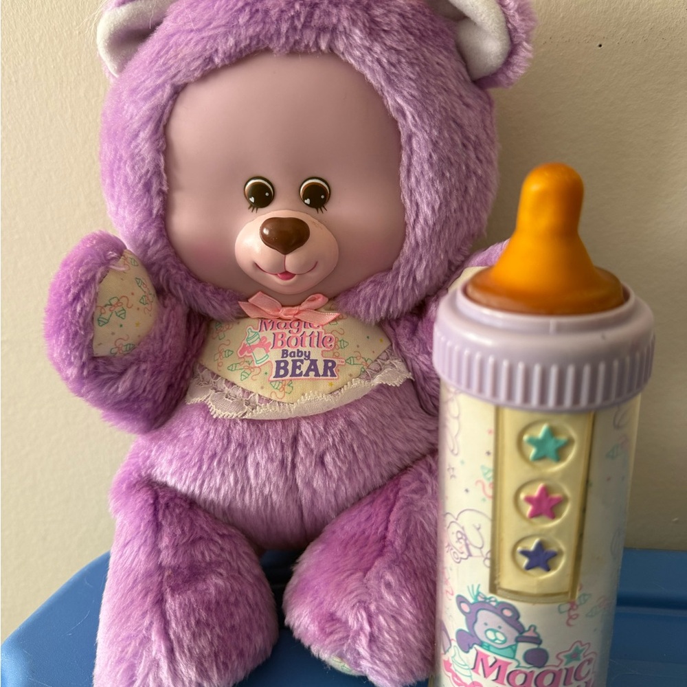 Tyco Magic bottle baby bear with working bottle Rare to find!!!